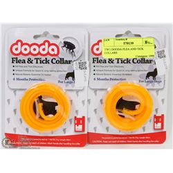 TWO DOODA FLEA AND TICK COLLARS