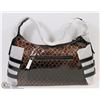 Image 1 : NEW PURPLE SNAKESKIN STYLE HANDBAG WITH