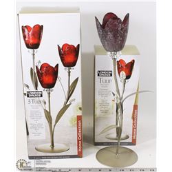 3 TULIP TEA LIGHT HOLDER SOLD WITH TULIP TEA