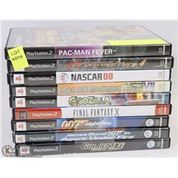 BUNDLE OF 9 PS2 GAMES INCLUDING PAC-MAN FEVER,