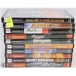 BUNDLE OF 10 PS2 GAMES INCLUDING JAK 3, RATCHET: