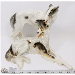 PORCELAIN WHIPPET DOGS CONNECTED