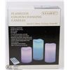Image 1 : 3 PACK REMOTE CONTROL PILLAR CANDLES (COLOR
