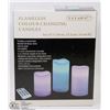 Image 1 : 3 PACK REMOTE CONTROL PILLAR CANDLES (COLOR