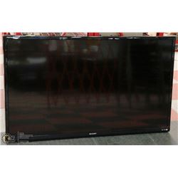 AQUOS 60"  FLAT SCREEN TV WITH WALL MOUNT NO REMOTE