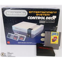 NES CONSOLE WITH ALL CORDS, TWO CONTROLLERS,