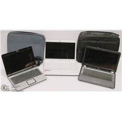 BOX W/3 WORKING LAPTOPS WITH CORDS -