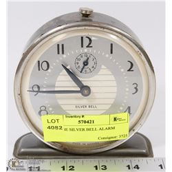 VINTAGE SILVER BELL ALARM CLOCK