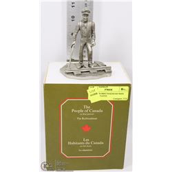 FRANKLIN MINT RAILROAD MAN PEWTER STATUE