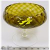 Image 1 : DEPRESSION GLASS OLIVE GREEN COMPOTE