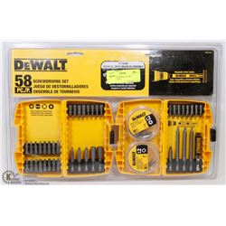 BRAND NEW DEWALT 58 PC SCREWING SET