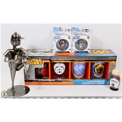 FLAT OF STAR WARS AND SPORTS COLLECTABLES