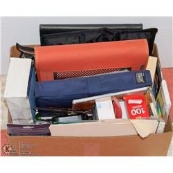 LARGE BOX FULL OF SCHOOL SUPPLIES