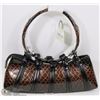 Image 1 : NEW BROWN SNAKESKIN STYLE METAL RING