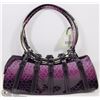 Image 1 : NEW PURPLE SNAKESKIN STYLE METAL RING PURSE