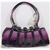 Image 1 : NEW PURPLE SNAKESKIN STYLE METAL RING PURSE