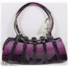 Image 1 : NEW PURPLE SNAKESKIN STYLE METAL RING PURSE