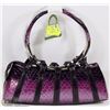 Image 1 : NEW PURPLE SNAKESKIN STYLE METAL RING PURSE