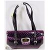 Image 1 : NEW PURPLE SNAKESKIN STYLE HANDBAG WITH