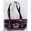Image 1 : NEW PURPLE SNAKESKIN STYLE HANDBAG WITH