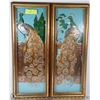 Image 1 : PAIR OF VINTAGE 9X23 HONG KONG PEACOCK PICTURES