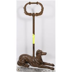 CAST IRON DOG DOORSTOP WITH HANDLE