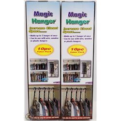 LOT OF 2 PACKS OF 10PCS EACH MAGIC HANGERS