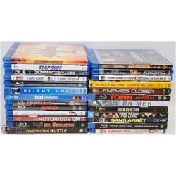LOT OF 25 ASSORTED BLUE RAY DVD MOVIES