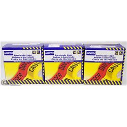 3 ROLLS OF NORTH BARRICADE TAPE