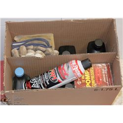 12V COMPRESSOR WITH ASSORTED OILS, CLEANING WAX