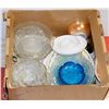 Image 1 : BOX OF ASSORTED VINTAGE GLASSWARE INCL