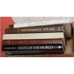 BOX OF 5 WORLD ATLAS'S