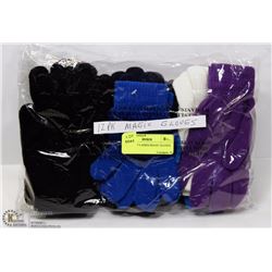 12 PACK OF LADIES MAGIC GLOVES