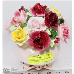 ADDERLY LARGE 8" FLORAL BONE CHINA DISPLAY
