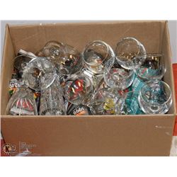 BOX WITH 9 CRYSTAL WINE GLASSES AND OTHER
