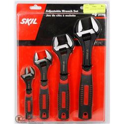 SKIL 4 PC ADJUSTABLE WRENCH SET