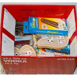 BOX OF NEW CARD GAMES, OTHER GAMES INCL UNO