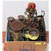 Image 1 : BOX OF WROUGHT IRON CANDLE HOLDERS