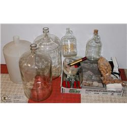 LOT OF WINE MAKING EQUIPMENT, INCLUDES 2 LARGE