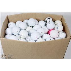 BOX OF ASSORTED GOLF BALLS