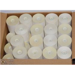 BOX OF 37 CASH REGISTER PAPER ROLLS 3" 2 PLY