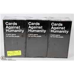 LOT OF 3 SETS OF CARDS AGAINST HUMANITY GAME