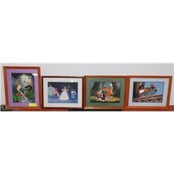 LOT OF 4 DISNEY FRAMED PICTURES
