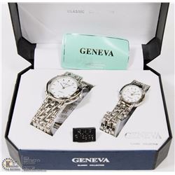 GENEVA MENS & LADIES WATCH SET