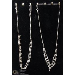 LOT OF 2 RHINESTONE NECKLACES *DISPLAY NOT INCLUDED*
