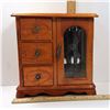 Image 2 : #2 - GLASS FRONTED WOODEN JEWELRY BOX