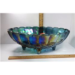 #10 - VINTAGE IRIDESCENT BLUE FRUIT BOWL