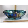 Image 1 : #10 - VINTAGE IRIDESCENT BLUE FRUIT BOWL