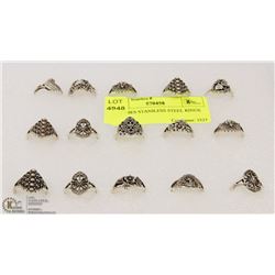 15 LADIES STAINLESS STEEL RINGS
