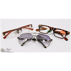 LOT OF 3 STRENGTH +1.25 GLASSES